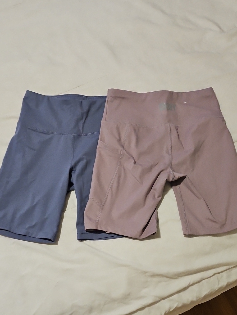 DKNY Women’s Bike Shorts Duo in Dusty Blue & Mauve